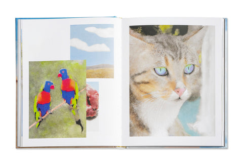 Open photography book "Promise Land" by SPBH Editions showing black-and-white landscape images on glossy pages.