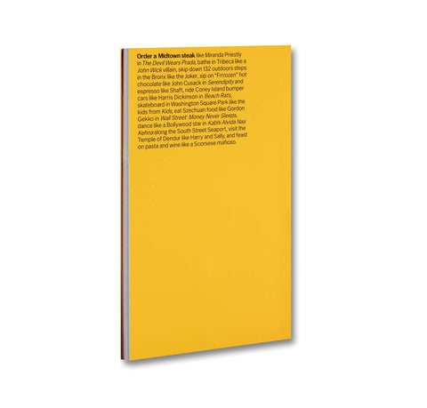 A24 film book titled "On Location in New York City" featuring a cityscape and film-related imagery on the cover.