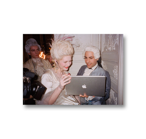Making Marie Antoinette postcards by IMPORTANT FLOWERS, featuring vintage-style stationery with elegant Marie Antoinette illustrations.
