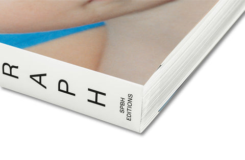 Close-up of a SPBH Editions photography book titled Chronograph, showcasing detailed page design and high-quality printing.