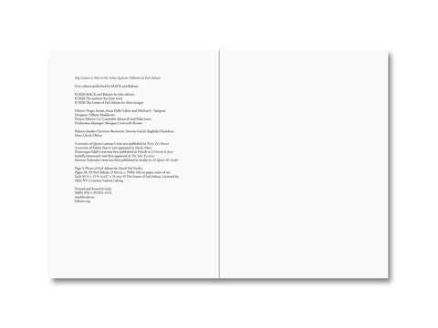 My Center is Not in the Solar System: Tributes to Etel Adnan - MACK