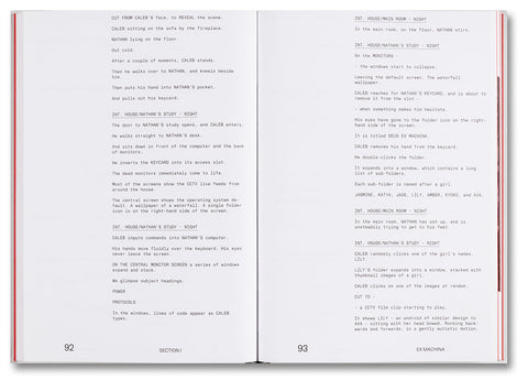 Ex Machina Screenplay Book - MACK