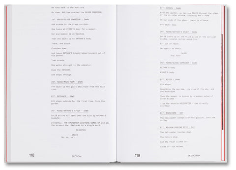 Ex Machina Screenplay Book - MACK