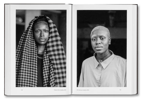 Close-up of the cover of Faces and Phases photography book by MACK, showcasing black-and-white portrait images.