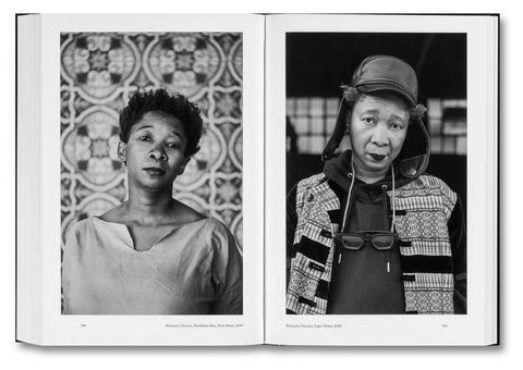 Close-up of the cover of Faces and Phases photography book by MACK, showcasing a vibrant, artistic portrait on the front.