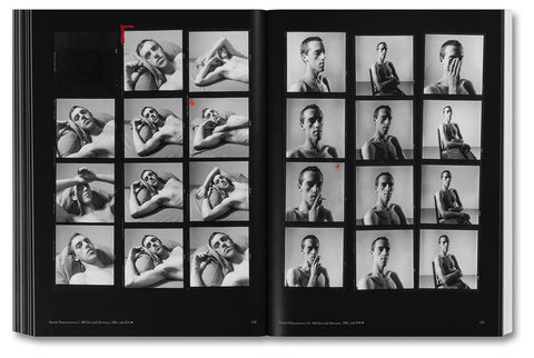 Black and white photography book cover titled "Hujar: Contact" by MACK, featuring a striking portrait on the front.