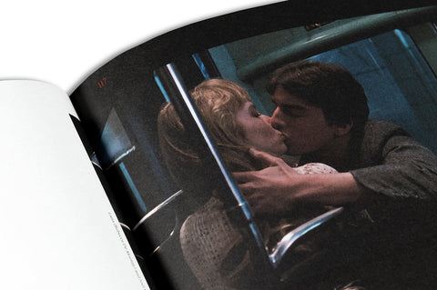 Close-up of the cover of "In the Mood?" film book by A24, showcasing its artistic design and textured surface.