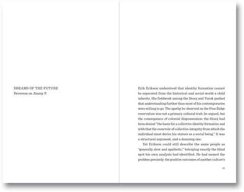 Open book titled "Case by Case: Psychoanalysis and the Political" by MACK, showing pages with text and illustrations.