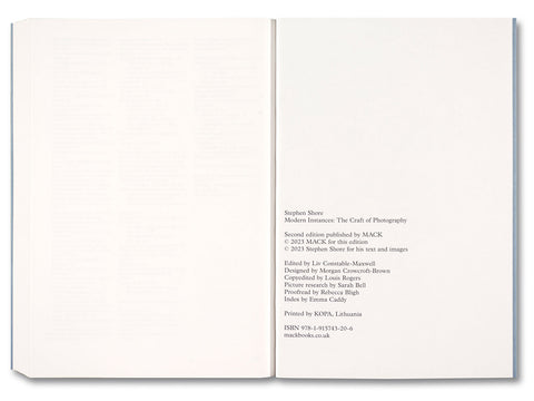 Modern Instances: The Craft of Photography (Expanded Edition) - MACK