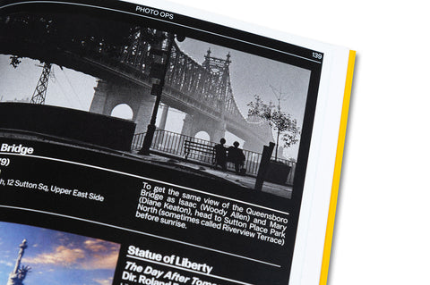 A24 film book titled "On Location in New York City" showing a detailed shot of NYC landmarks and film scenes.