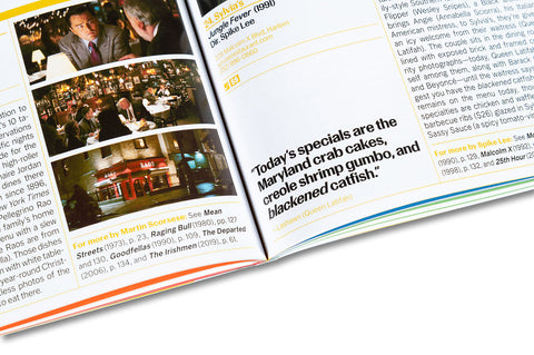 A24 film book titled "On Location in New York City" featuring a detailed image of NYC landmarks and cityscape.
