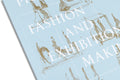 Close-up of the cover for "Prefigured: Fashion and Exhibition-Making" book by SPBH Editions, showcasing detailed design and typography.