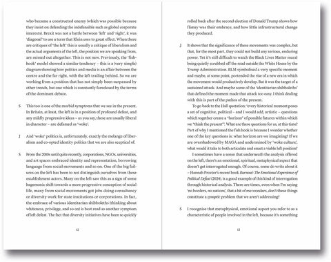 Open art theory book titled "Transitions: On Culture, Crisis, and the Human" by MACK, featuring text and cover design.