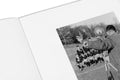 Close-up of "The Mental Image" photography book by MACK showing detailed cover design with textured surface.