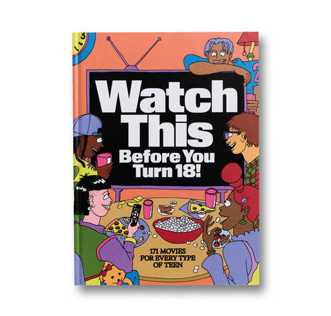 Cover image for the "Watch This Before You Turn 18!" A24 movie, featuring bold typography on a colorful background.