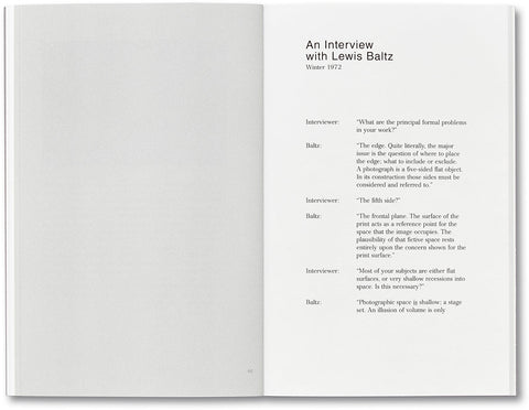 An Interview with Lewis Baltz - MACK