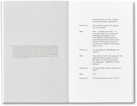 An Interview with Lewis Baltz - MACK