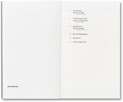 An Interview with Lewis Baltz - MACK